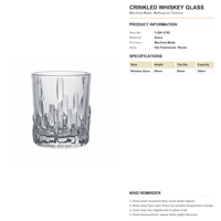 Verre à whisky gaufré vertical de qualité supérieure, fabriqué à la machine, en cristal transparent, personnalisable, vente en gros usine, compatible lave-vaisselle, pour bar, hôtel, maison