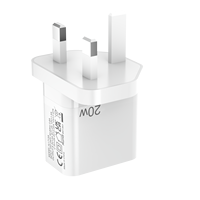 Cargador de Pared Universal 2 en 1 con Carga Rápida PD QC3.0 de 20W, USB-A/USB-C, Enchufe EU/UK/US/AU, para Laptop, Teléfono Móvil, Reloj Inteligente, Viajes