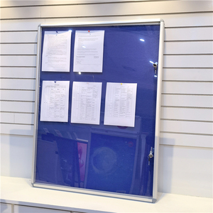 Trường Wall Mount khung nhôm Showcase thông báo pin bảng nút chai kèm theo bảng thông báo với có thể khóa cửa kính - Product Image 6