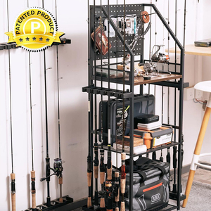 Présentoir sur mesure pour cannes à pêche pour supermarchés et chaînes <span class=keywords><strong>de</strong></span> magasins, support <span class=keywords><strong>de</strong></span> rangement sur pied pour cannes à pêche pour magasins d'articles <span class=keywords><strong>de</strong></span> pêche - Product Image 1