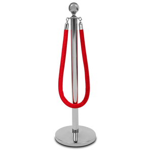 Pali per Barriera a Corda in Acciaio Inox Lucidato con Corda in Velluto, Supporti da 51mm - Product Image 3