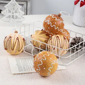 Bola de Natal em forma de pão de gengibre, nova tendência, suprimentos para enfeite de árvore de Natal, best-seller