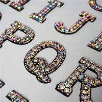 Vente en gros Coudre sur Bling Lettre Strass Patchs Perlés Applique Patches pour Vêtements