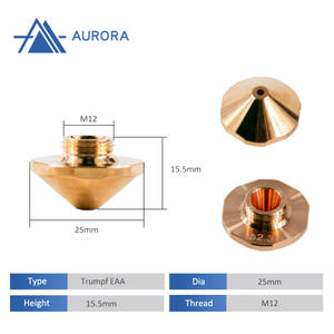 Boquilla láser de fibra Aurora EAU Conusmables de una sola capa D24 H15.5 M12 <span class=keywords><strong>calibre</strong></span> 0,8mm-2mm para cabezal de corte láser de fibra - Product Image 4