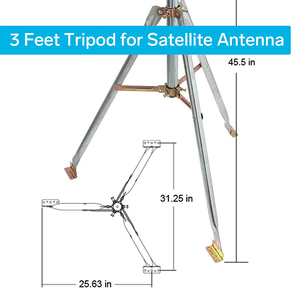 JH-Mech 2ft <strong>Satellite</strong> <strong>Antenna</strong> Tripod Mount Kit Heavy Duty Tripod for Mounting <strong>Antenna</strong> <strong>Satellite</strong> Dish <strong>Antenna</strong> Pole Mount - Product Image 3