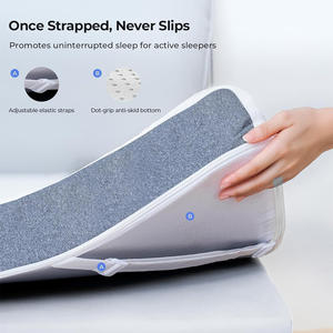 Surmatelas en mousse à mémoire de forme de qualité supérieure et <span class=keywords><strong>matelas</strong></span> en mousse de refroidissement, <span class=keywords><strong>housse</strong></span> lavable amovible - Product Image 5