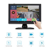 AI Intellint 10,1 "WiFi Android pantalla táctil Monitor de coche navegación de coche para camiones/autobuses/RVs registros punto ciego BSD DVR para coches