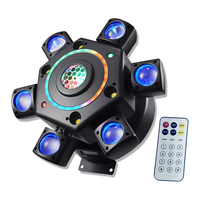 Projecteur de scène mobile à 6 bras LED RGBW, faisceau laser DMX512, effet wash, activé par le son, pour discothèque, club, fête, mariage, DJ, éclairage de boîte de nuit