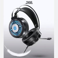 Casque de jeu H120G avec éclairage LED RGB, filaire 3,5 mm, suppression active du bruit, étanche IPX-5, longueur de câble 2,2 m, bouton de commande