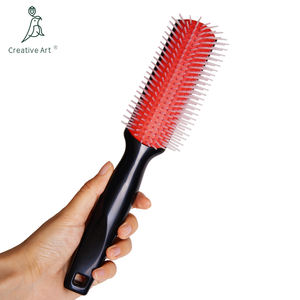 <span class=keywords><strong>Cepillo</strong></span> Desenredante de 9 Filas, <span class=keywords><strong>Cepillo</strong></span> Extraíble de Fácil Limpieza, Clásico y con Logotipo Personalizado, <span class=keywords><strong>Cepillo</strong></span> Rizado <span class=keywords><strong>Denman</strong></span> - Product Image 4