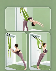 Sangle de suspension pour hamac de yoga aérien à fixer à la porte, pour fitness à domicile, exercices <span class=keywords><strong>d</strong></span>'inversion et <span class=keywords><strong>d</strong></span>'étirement dorsal, et ceinture <span class=keywords><strong>d</strong></span>'<span class=keywords><strong>extension</strong></span> pour entraînement de yoga - Product Image 3