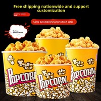 Gobelet en papier artisanal à paroi unique jetable écologique pour pop-corn petite boîte d'emballage à utiliser pour les biscuits jetables muraux