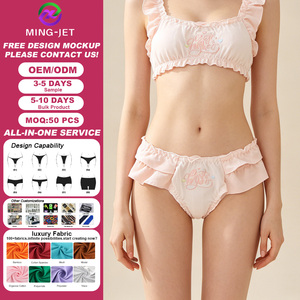 Tangas de Algodón Tejido de Talle Bajo Personalizadas con Diseño de Letras y Logotipo en la Cintura para Chicas Jóvenes y Mujeres Maduras, Servicio ODM - Product Image 1