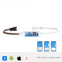 Contrôleur de bande LED mini musicale RVB adressable ESann DC5-24V WS2812B WS2811 avec télécommande pour maison intelligente iOS et Android