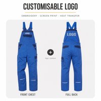 Salopette de travail réfléchissante pour homme en coton drill grande taille, multi-poches, tissu respirant, logo personnalisé