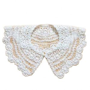 High Quality <b>White</b> <b>Lace</b> Hollow Out Detachable Embroidery Necklace Collar Women 's Clothing Accessories - Product Image 1
