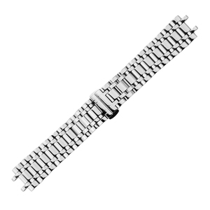 Silver Stainless Steel Watch Band Metal Wrist Strap Replacement Bracelet for Business Daily Wear - Product Image 2