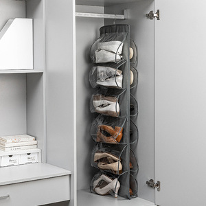 Simple Design 12-Compartment Double-sided Non-woven Fabric Hanging <b>Shoe</b> Storage Bag Multi-Layer <b>Rack</b> for Door - Product Image 5