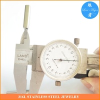 Fermoir magnétique de bijoux en acier inoxydable carré poli pour la fabrication de bijoux de bricolage en cuir fait main