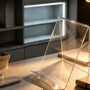 Soporte de Acrílico Transparente <span class=keywords><strong>para</strong></span> Libros, Revistas, Tabletas, Obras de Arte, Exhibidor de Escritorio <span class=keywords><strong>para</strong></span> Biblioteca, Tienda, Hogar, Oficina, Decoración - Product Image 1