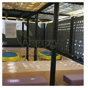 Parcours d'obstacles <span class=keywords><strong>Ninja</strong></span> Warrior Commercial Happy Zone pour enfants, équipement de terrain de jeu intérieur, conception personnalisée, alliage d'aluminium PE, 10 enfants - Product Image 4