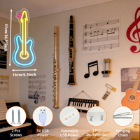 Neonawall, fabricant de néons personnalisés, néon LED en forme de guitare électrique pour boutique, café, salle de jeux, bar musical, fête, décoration commerciale