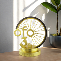 Souvenir de la 3ème Anniversaire : Récompense de Beauté Moderne en Forme de Grande Roue, Cadeau Personnalisé avec Technique de Moulage Métallique