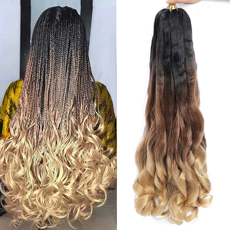 Crochet braids hair extension 24inch French Curl Braiding Loose Wavy Braiding Hair spiral deep curl hair