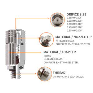 Cozymist, nueva boquilla de nebulización de atomización fina de alta presión <span class=keywords><strong>antigoteo</strong></span> de acero inoxidable, ángulo de pulverización de 50-100 grados, trabajo de 20-120bar - Product Image 2