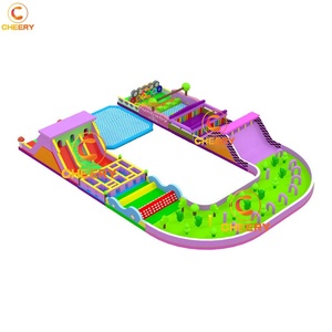 Tipo di corsa ad ostacoli gonfiabile di sfida interattiva città gonfiabile di divertimento di ostacolo della casa di rimbalzo per adulti da vendere - Product Image 2