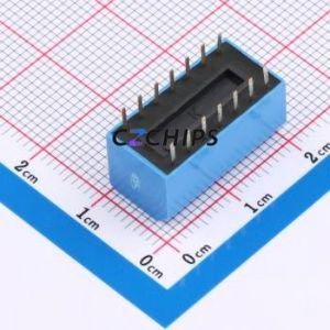 DL-07LT DIP Switch Through hole Component (THT),P=2.54mm Switch Piano Key Single Pole Single Throw 7 2.54mm - Product Image 2