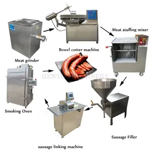 Complete Small Scale Sausage Production Line / German Sausage Making Machine