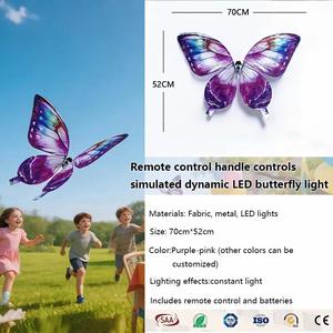 <span class=keywords><strong>Farfalla</strong></span> Volante Bionica Telecomandata di Alta Qualità con Ali LED Lampeggianti per Decorazioni Festive - Product Image 3