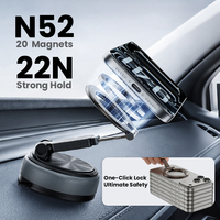 Support magnétique universel 2-en-1 détachable pour voiture, tableau de bord, bureau, avec rotation à 360° en métal pour smartphone