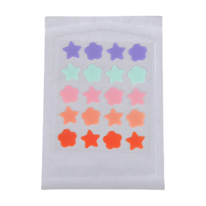 Lot de 4 patchs hydrocolloïdes colorés personnalisés en forme de dessin animé pour l'acné et les imperfections, marque privée - Product Image 1