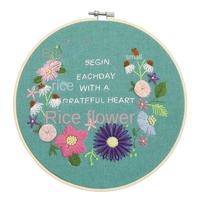Handgemaakte katoenen linnen borduur DIY kit Europese stijl Lu 3D geborduurd logo lint wanddecoratie pastorale platteland beginners
