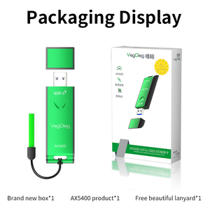 Kiểu dáng đẹp và nhỏ gọn veggieg wifi6 chơi game bên ngoài <span class=keywords><strong>Wifi</strong></span> <span class=keywords><strong>Adapter</strong></span> Card mạng USB hiệu suất cao không dây Dongle Card mạng - Product Image 4