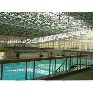 LF空间框架桁架屋顶游泳池盖钢结构雨棚建筑钢结构