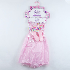 Nouvel ensemble robe de <span class=keywords><strong>princesse</strong></span> rose pour filles, robe en satin et tulle avec chaussures à nœud arc-en-ciel, costume de fête pour enfants - Product Image 1