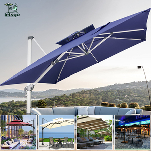 Le jardin en porte-à-faux excentré <span class=keywords><strong>de</strong></span> 10 pieds a mené le <span class=keywords><strong>parasol</strong></span> extérieur <span class=keywords><strong>de</strong></span> patio <span class=keywords><strong>de</strong></span> parapluie <span class=keywords><strong>avec</strong></span> les lumières solaires - Product Image 2