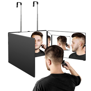 Miroir <span class=keywords><strong>de</strong></span> maquillage en gros, miroir <span class=keywords><strong>de</strong></span> vanité LED pliable à trois volets, miroir cosmétique portable <span class=keywords><strong>de</strong></span> bureau pour le rasage - Product Image 3