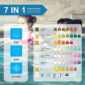 Bandelettes de <span class=keywords><strong>test</strong></span> d'eau pour piscine et <span class=keywords><strong>spa</strong></span> <span class=keywords><strong>Test</strong></span> de piscine 7 en 1 - Product Image 5