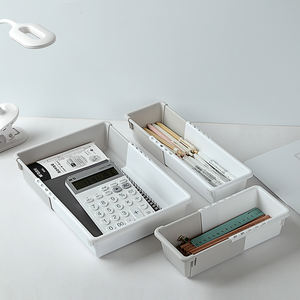 Cesta de Almacenamiento Expandible para Escritorio, Organizador de Plástico para Papelería y Herramientas de Maquillaje - Product Image 1