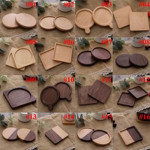 Posavasos de Madera Natural al por Mayor con Logotipo Grabado con Láser, Posavasos de Madera de Nogal y Bambú, Personalizables con Logotipo, Redondos, en Blanco, para Regalo - Product Image 2