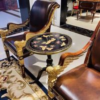 Fauteuil de salon avec table d'angle Alexander