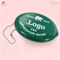 Fournisseur OEM de pochettes à monnaie rondes et ovales en PVC personnalisées, portefeuilles souples en caoutchouc, sacs à monnaie promotionnels, petits porte-monnaie en vinyle