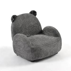 Sillón Infantil de Madera con Estructura de Madera y Tapizado Sherpa Color Marrón - Product Image 6