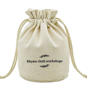 Bolsas de Algodón con Fondo Redondo para Velas, Bolsas de Lona Reutilizables con Cordón y Fondo Redondo - Product Image 1