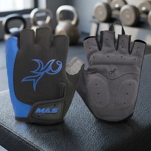 Weightlifting Gloves Men Women Breathable Leather Spandex Half <b>Finger</b> Non-Slip Palm Protection Impact <b>Bike</b> Racing Customized - Product Image 2