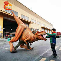 Hochwertiger Lebensgroßer Animierter Realistischer Metall-T-Rex, Wasserdicht, Korrosionsbeständig, Stahl, Beinlos, für Kindertagesstätten und Schulen